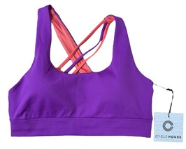 Cycle House Women&#39;s Dandelion Sports Bra w/ Removable Pads Size XL Purple - £11.84 GBP