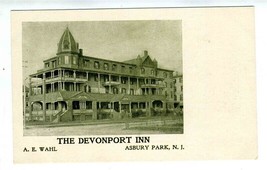Devonport Inn Undivided Back Postcard Asbury Park New Jersey Burned Down 1917 - £77.82 GBP