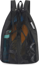 Swim Bag Mesh Drawstring Backpack Beach Backpack for Swimming, Gym - $13.33