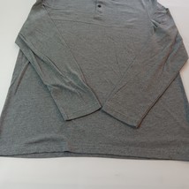 Croft & Barrow RN#73277 Men's Gray Cotton Blend Henley Shirt Long Sleeve Sz LT image 7