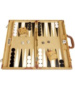 Open Box! 18&quot; Middleton Games Leatherette Backgammon Set - Brown Map - $95.73 CAD
