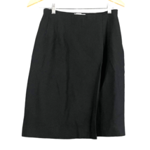 VTG Talbots Black Lined Pencil Wrap Skirt Sz 8 100% Wool Women&#39;s  - £17.25 GBP