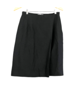 VTG Talbots Black Lined Pencil Wrap Skirt Sz 8 100% Wool Women&#39;s  - £17.01 GBP