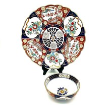 Japanese Gold Imari Hand Painted Charger Platter Plate 13 1/2&quot; Vintage w... - £125.15 GBP