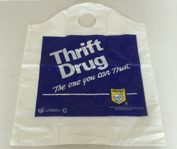 Vintage defunct Thrift drug store plastic store shopping bag movie photo... - £15.25 GBP