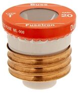 Bussmann BP/T-20 20 Amp Type T Time-Delay Dual-Element Edison Base Plug ... - €19,79 EUR