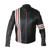 Peter Fonda CAPTAIN AMERICA Easy Rider Black Biker Leather Jacket - $109.99+