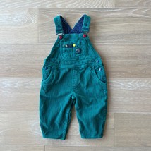 Vintage 90s Gymboree Toddler Corduroy Camping Overalls Green XS 9-18 - £27.28 GBP