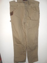 Wrangler Pants Mens 38x32 Dark Tan Riggs Workwear Ranger Cargo Ripstop - £21.91 GBP