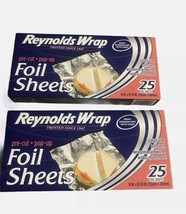 (4) Boxes Of 25 Reynolds Wrap Wrappers Foil Sheets Pre Cut Pop Ups 14&quot; x 10.25&quot; - £24.63 GBP