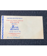 USS Buck Commissioned - 5.15.1940 - Postal Mail Cover Envelope Unused Co... - £7.10 GBP