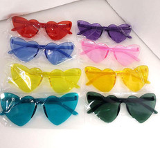 8 Sunglasses Women Womens Retro Vintage Fashion Heart Shape party Glasses - £7.54 GBP