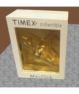 Timex Collectible Mini-Clock Airplane Figural Gold and Silver Tone - £29.30 GBP