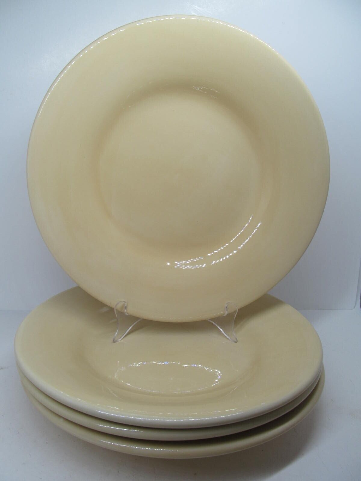 Primary image for Pottery Barn Sausalito Set Of 4 Natural 12 1/4" Dinner Plates READ