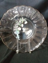 Vintage Fenton Happy Anniversary Handpainted Glass Plate Gold Trim Scall... - £11.62 GBP