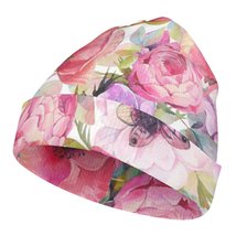 Mondxflaur Floral Winter Children Beanie Hats Warm Baby Knit Caps for Kids - £13.56 GBP