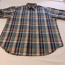 Roundtree &amp; Yorke Mens Shirt Short Sleeve Button Down Collar Plaid Size ... - €10,14 EUR