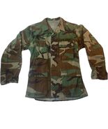 Vintage US Army BDU Woodland Camo Jacket Small Regular Ripstop 1980s 841... - $25.00