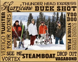 Steamboat Colorado Ski Runs Laser Engraved Wood Picture Frame (5 x 7) - £24.77 GBP
