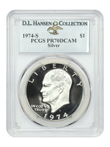 1974-S $1 PCGS PR70DCAM (Silver) ex: D.L. Hansen - £517.08 GBP