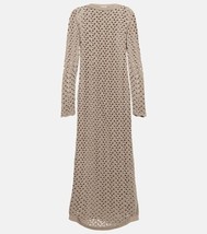 NWT $6K BRUNELLO CUCINELLI Opera knit Crochet cotton Linen Sequen Dress ... - £1,958.32 GBP