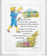 Adorable 8 x 10 Little Boy Blue Nursery Rhyme Litho Vintage Print M E Ho... - £6.23 GBP