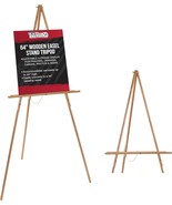 U.S. Art Supply 64&quot; Wooden Easel Stand - Adjustable A-Frame Tripod for P... - $23.75