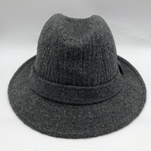 Vintage Totes Unisex Gray Fedora Hat Large Recycled Wool Headwear Fashion Warm  - £15.55 GBP