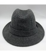 Vintage Totes Unisex Gray Fedora Hat Large Recycled Wool Headwear Fashio... - £15.79 GBP