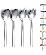 Salad Server Set 4 Pieces Stainless Steel Salad Serving Set Salad Spoon ... - $21.20