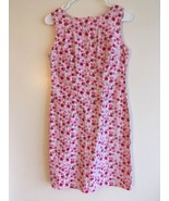 Barbie Core Vintage Sheath Dress Pink Roses Cotton &amp; Lycra 6 - $22.46