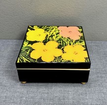 Andy Warhol FLOWERS 1970 LINDEN 1995 Lacquer Music Box Plays Pachebel&#39;s Canon - £39.21 GBP