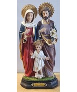 HOLY FAMILY VIRGIN MARY SAINT JOSEPH CHILD JESUS RELIGIOUS FIGURINE  - £26.07 GBP