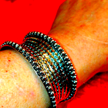 Beautiful silver vintage cuff bracelet - £20.13 GBP
