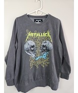Metallica Long Sleeve T-Shirt, Skull Design Official Brand, Gray, Men&#39;s L - $29.99