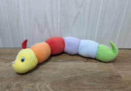 Baby Gund Plush Tinkle Crinkle Rattle Squeak multi colored rainbow caterpillar - $14.84