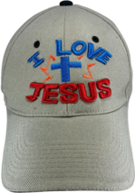 &quot;I love Jesus&quot; beige hook &amp; loop adjustable hat by lone star - $266.92 MXN