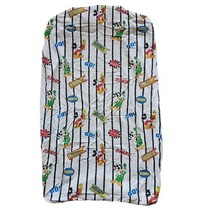 Vtg Disney Dundee Crib Sheet Fitted Mickey Mouse Car Racing Donald Duck USA - $44.14