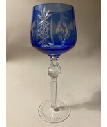 Nachtmann Trained 81/4” Tall Colbalt Blue Crystal Wine Glass - €51,58 EUR