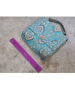 Vera Bradley Quilted Vintage Blue Paisley Purse Shoulder Hand Bag - £27.39 GBP