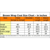 Brown Wrap Coat   Collared Belted Side Pockets Camel Brown - Light Coat - £19.12 GBP