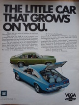 Vtg Chevrolet Vega The Little Car That Grows On You Print Magazine Advertisement - £6.40 GBP