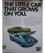 Vtg Chevrolet Vega The Little Car That Grows On You Print Magazine Adver... - $149.45 MXN