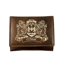 O&#39;Neal Irish Coat of Arms Rustic Leather Wallet - £19.89 GBP