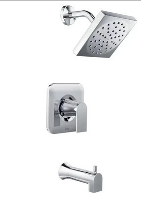 MOEN Genta Single-Handle 1-Spray Tub and Shower Faucet in Chrome with Valve - $84.15