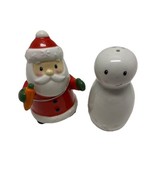 Midwest CBk Santa and Snowman Ceramic Figuaral Salt and Pepper Shakers - $14.19