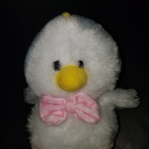 White Chick Plush Pink Polka Dot Bow Tie 8&quot; Stuffed Animal Duck Walmart Easter - £11.80 GBP