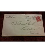 000 VTG 1903 Red Washington 2 Cent Postage on Envelope Willard Moore Ban... - €5,12 EUR