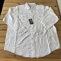 Panhandle Rough Stock NWT melong sleeve button up shirt size XXL white H11 - £22.35 GBP