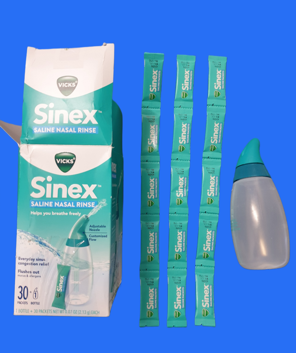 Vicks Sinus Rinse Vicks Sinex Saline Nasal Rinse Kit 15 Saline Packets & 1 Rinse Bottle ...